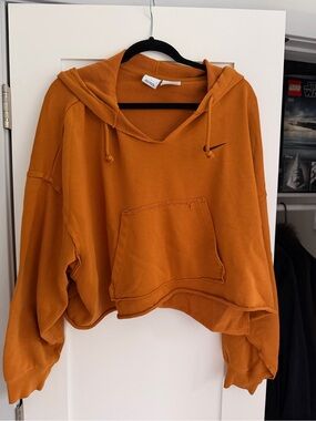 nike sportswear fleece cropped vneck hoodie sweatshirt